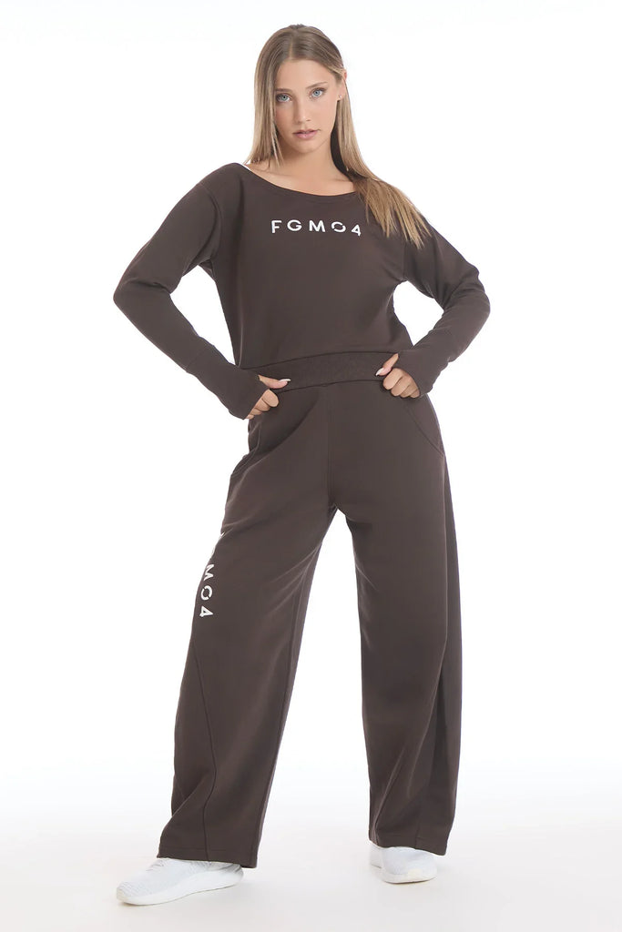 Sportinis kostiumelis moterims sokolados spalvos