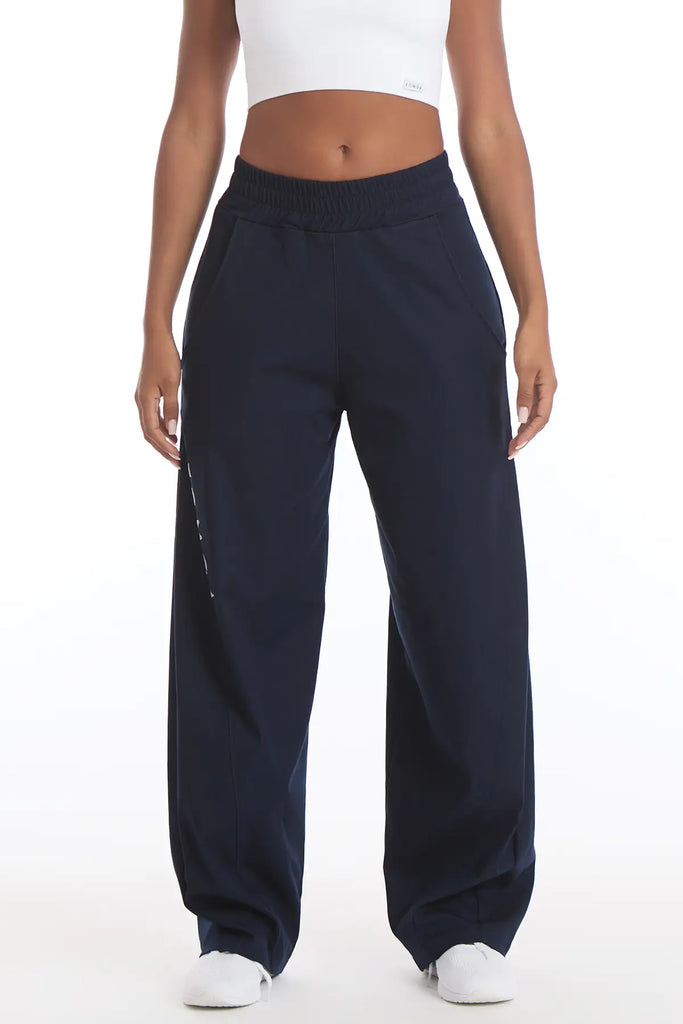 Sportinės kelnės moterims tamsiai mėlynos