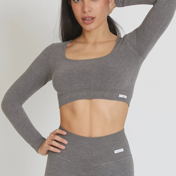 Long-sleeved blouse FGM04 "Essence Bambufir" - grey