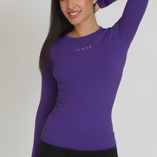 Long-sleeved blouse FGM04 "Ikonic" - violet
