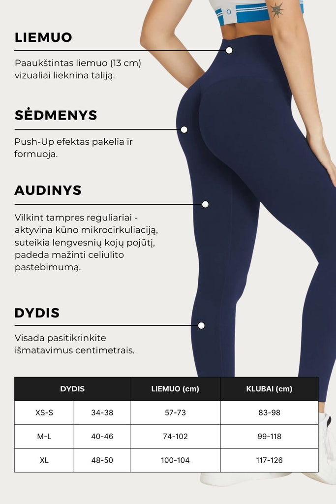 Sportinės tamprės tamsiai mėlynos