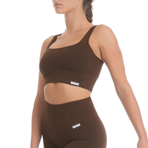 Sportinė liemenėlė FGM04 „Candy Bubble Cryofir Cioccolato” - šokolado spalvos