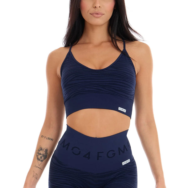 Sportinė liemenėlė FGM04 „Jungle Tiger 2.0 Blu Notte” - tamsiai mėlyna