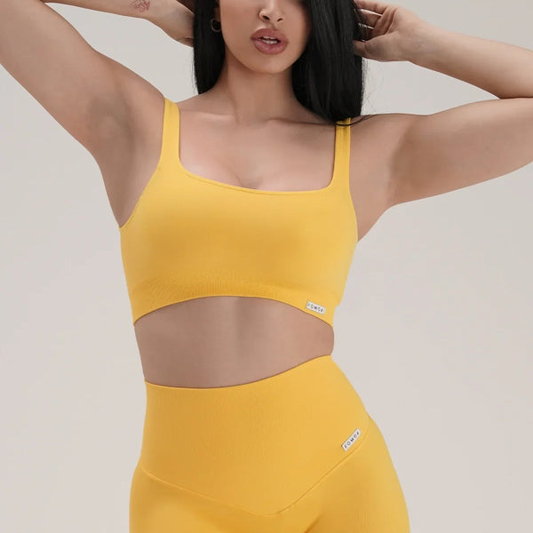 Sportinė liemenėlė FGM04 „Melisa Gym Fashion” - citrinų spalvos