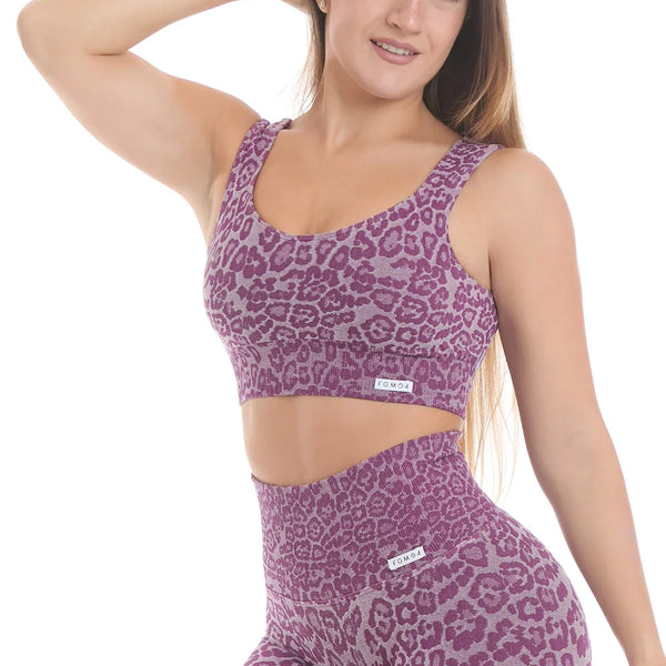 Sportinė liemenėlė FGM04 „Wild Essence Bambufir” - violetinė
