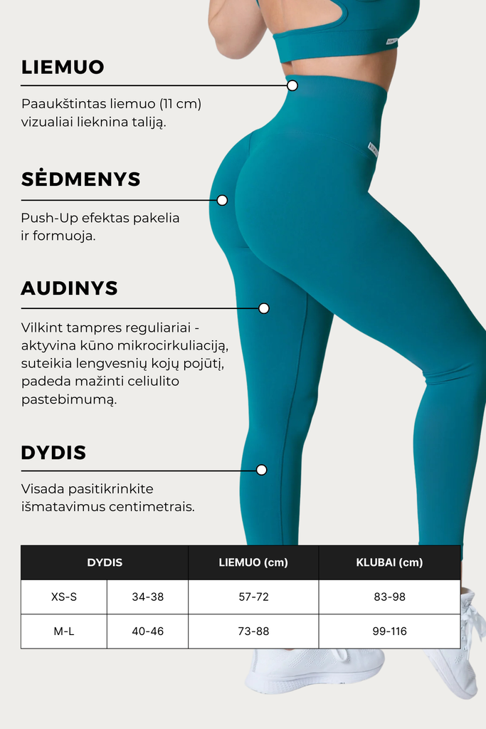 Sportinės tamprės turkio spalvos